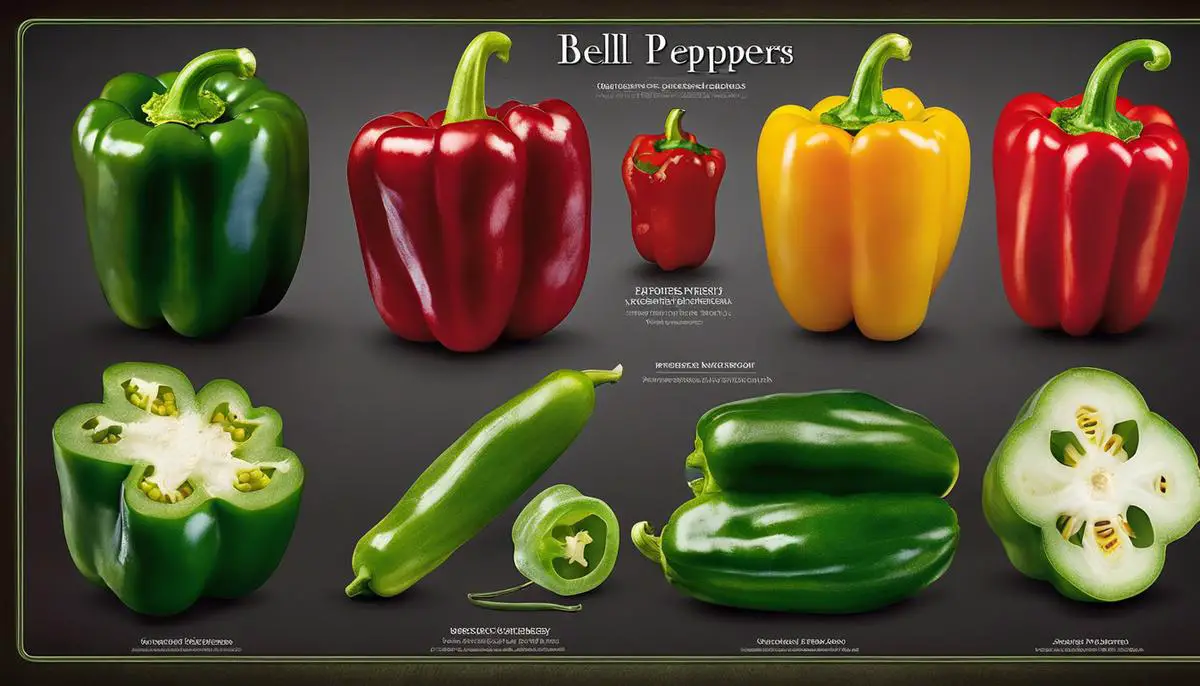 Image depicting common diseases affecting bell peppers, providing visual reference for identifying and preventing them.