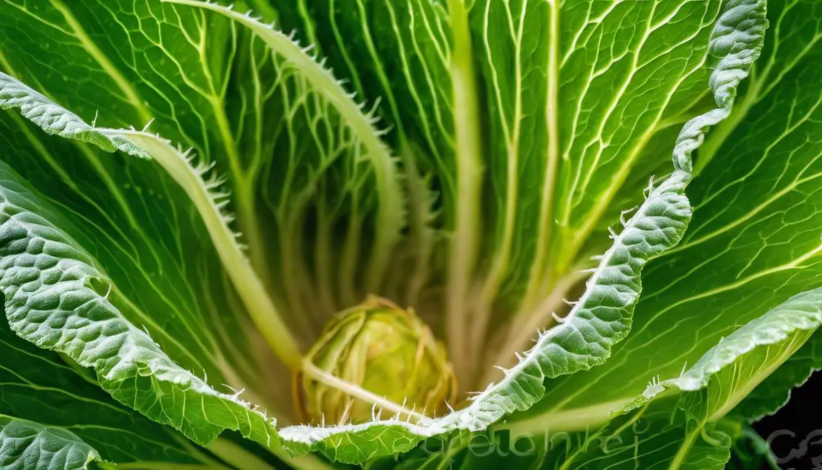 Image of a cabbage leaf with multiple cabbage worms eating through it