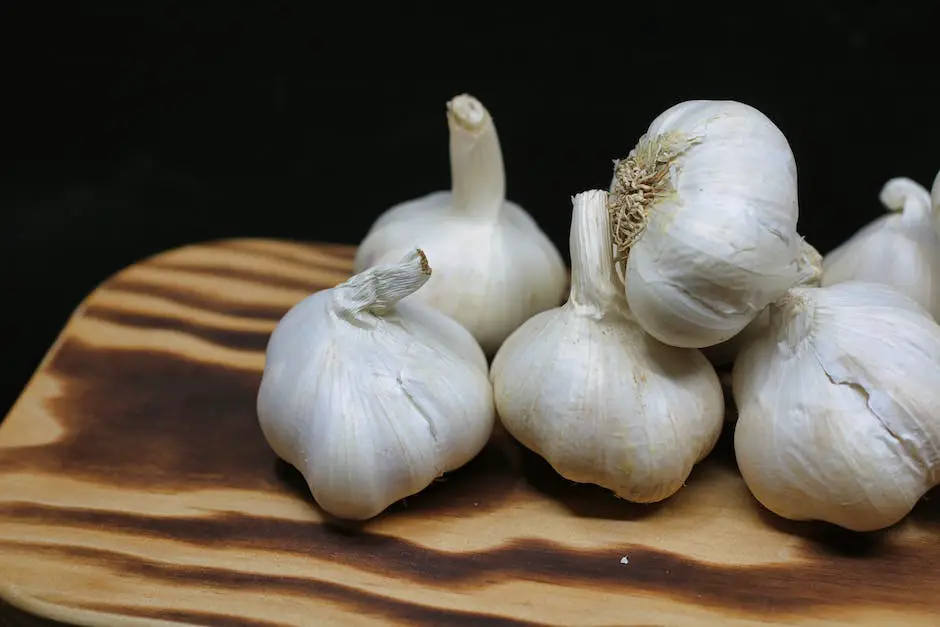 Image depicting common garlic diseases and pests with remedies.