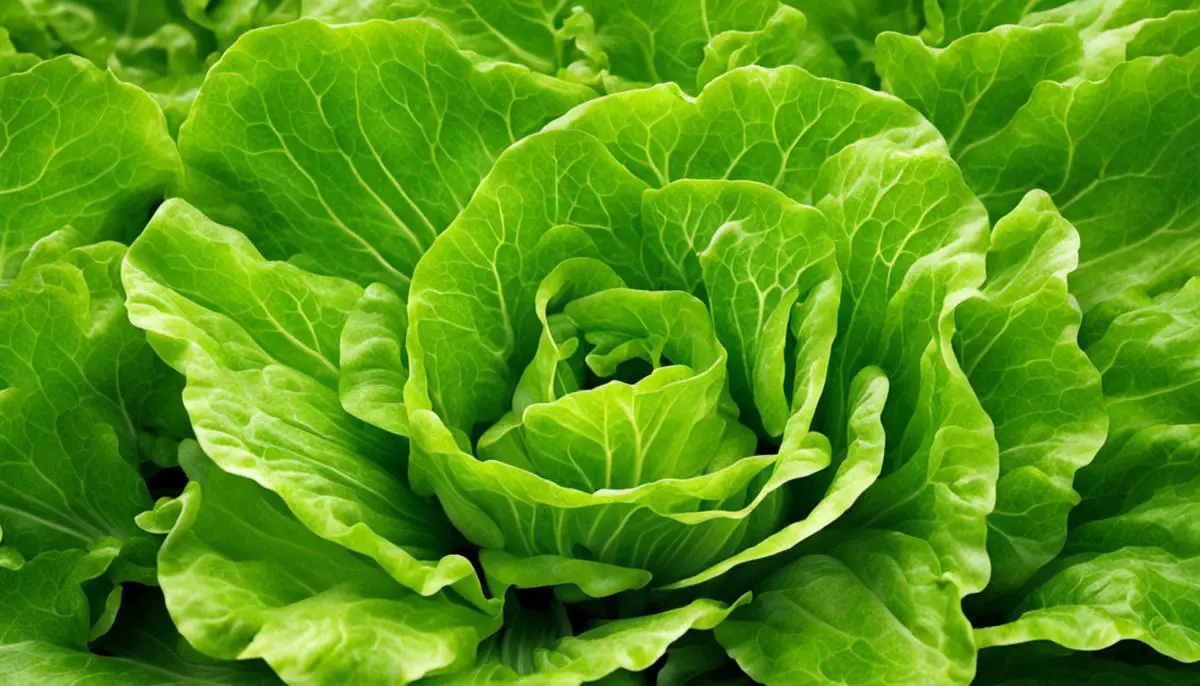 A bowl of fresh lettuce leaves