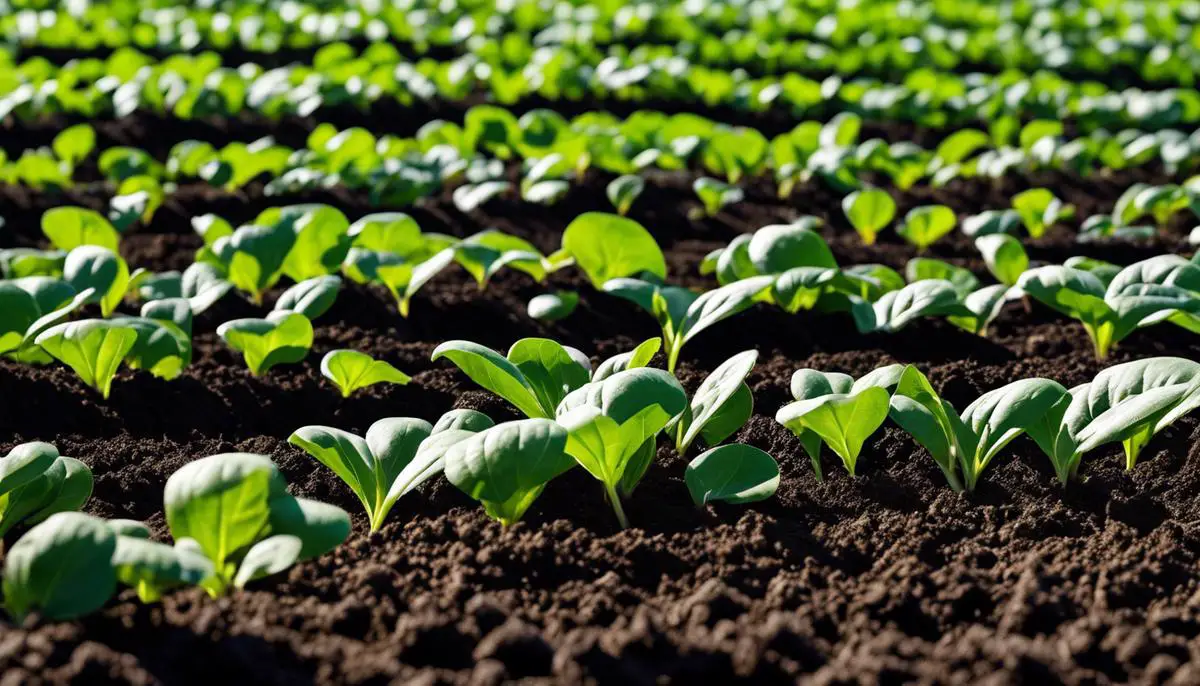 Image of nutrient-rich spinach soil with dashes instead of spaces