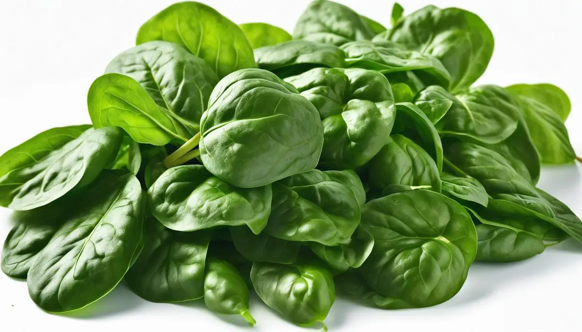 Image showcasing different types of spinach varieties for reference.